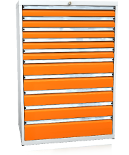 Schubladenschränke 1240 x 860 x 600 - 10x Schubladen